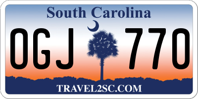 SC license plate OGJ770