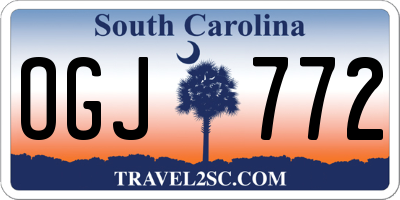 SC license plate OGJ772