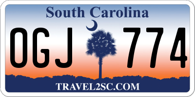 SC license plate OGJ774