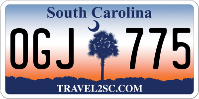 SC license plate OGJ775