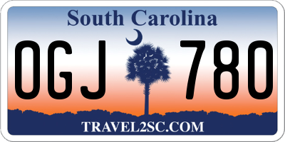 SC license plate OGJ780