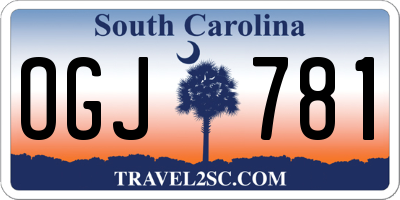 SC license plate OGJ781