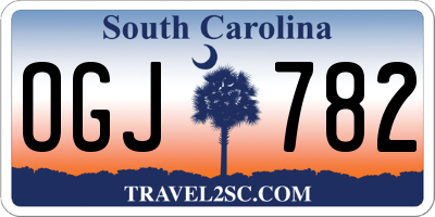 SC license plate OGJ782