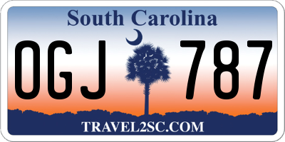 SC license plate OGJ787