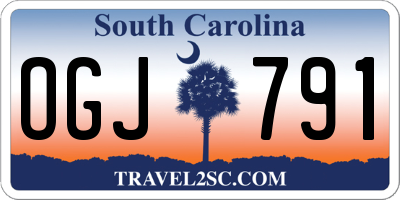 SC license plate OGJ791