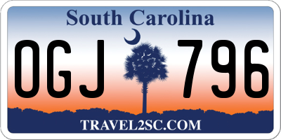 SC license plate OGJ796