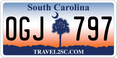 SC license plate OGJ797