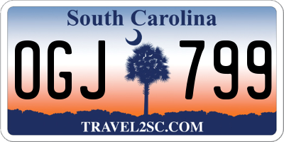 SC license plate OGJ799
