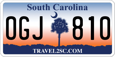 SC license plate OGJ810