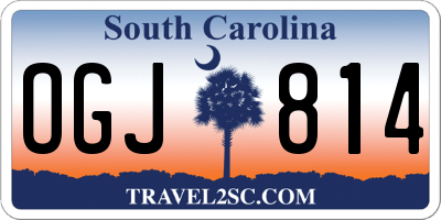 SC license plate OGJ814
