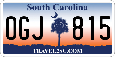 SC license plate OGJ815