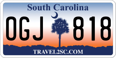 SC license plate OGJ818