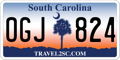 SC license plate OGJ824