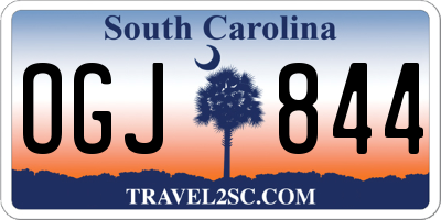 SC license plate OGJ844