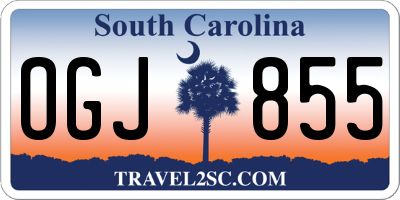 SC license plate OGJ855