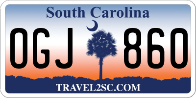 SC license plate OGJ860