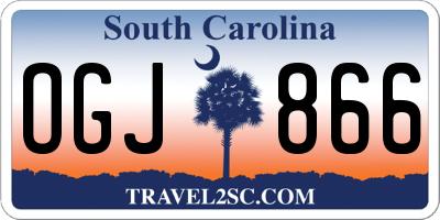 SC license plate OGJ866