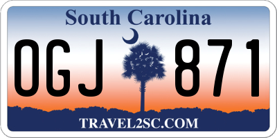 SC license plate OGJ871