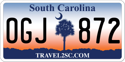 SC license plate OGJ872