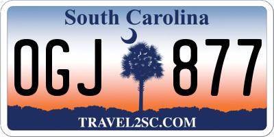 SC license plate OGJ877