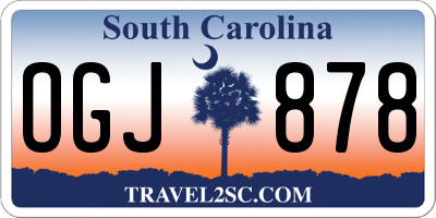 SC license plate OGJ878