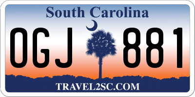SC license plate OGJ881