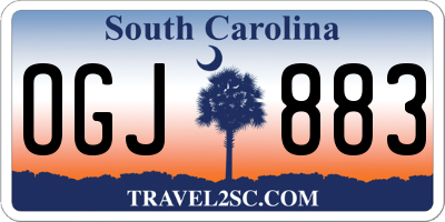 SC license plate OGJ883