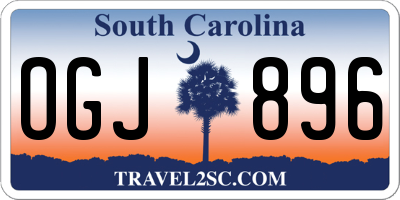SC license plate OGJ896