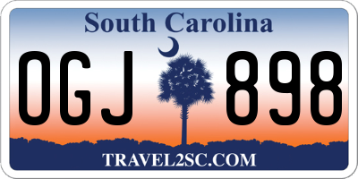 SC license plate OGJ898
