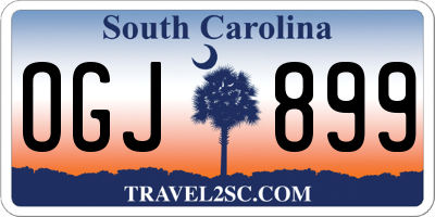 SC license plate OGJ899