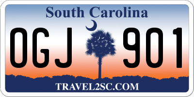 SC license plate OGJ901