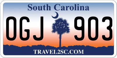 SC license plate OGJ903