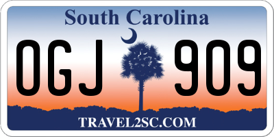 SC license plate OGJ909