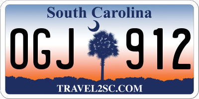 SC license plate OGJ912