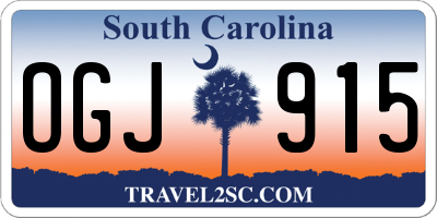SC license plate OGJ915