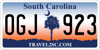 SC license plate OGJ923