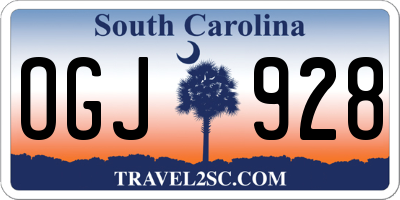 SC license plate OGJ928