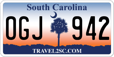 SC license plate OGJ942