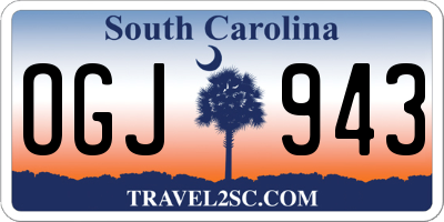 SC license plate OGJ943