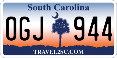 SC license plate OGJ944
