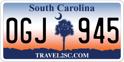 SC license plate OGJ945