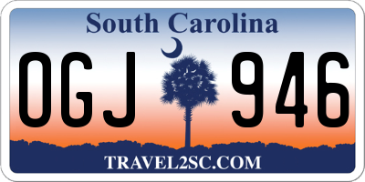 SC license plate OGJ946