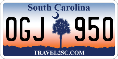 SC license plate OGJ950