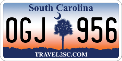 SC license plate OGJ956