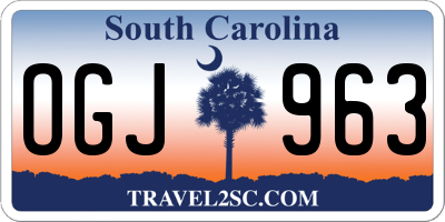 SC license plate OGJ963