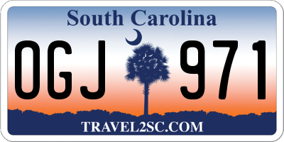 SC license plate OGJ971