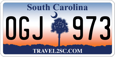 SC license plate OGJ973
