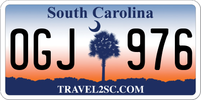 SC license plate OGJ976