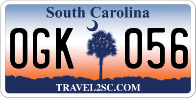 SC license plate OGK056