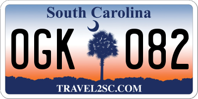 SC license plate OGK082